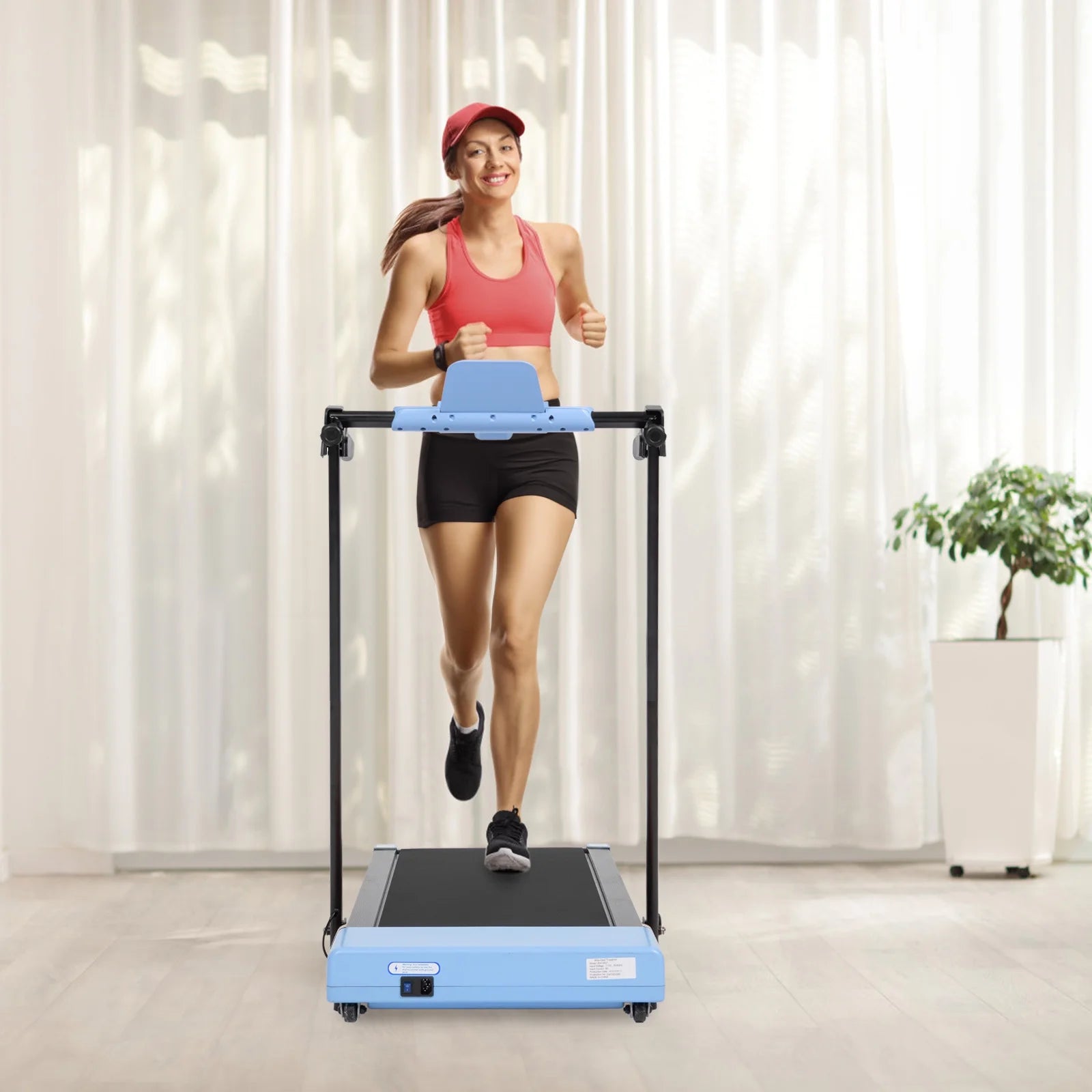 Ambifirner Portable Folding Treadmill, 3.0 HP Foldable Compact Treadmill for Home Office with 300 lb Capacity for Walking & Running