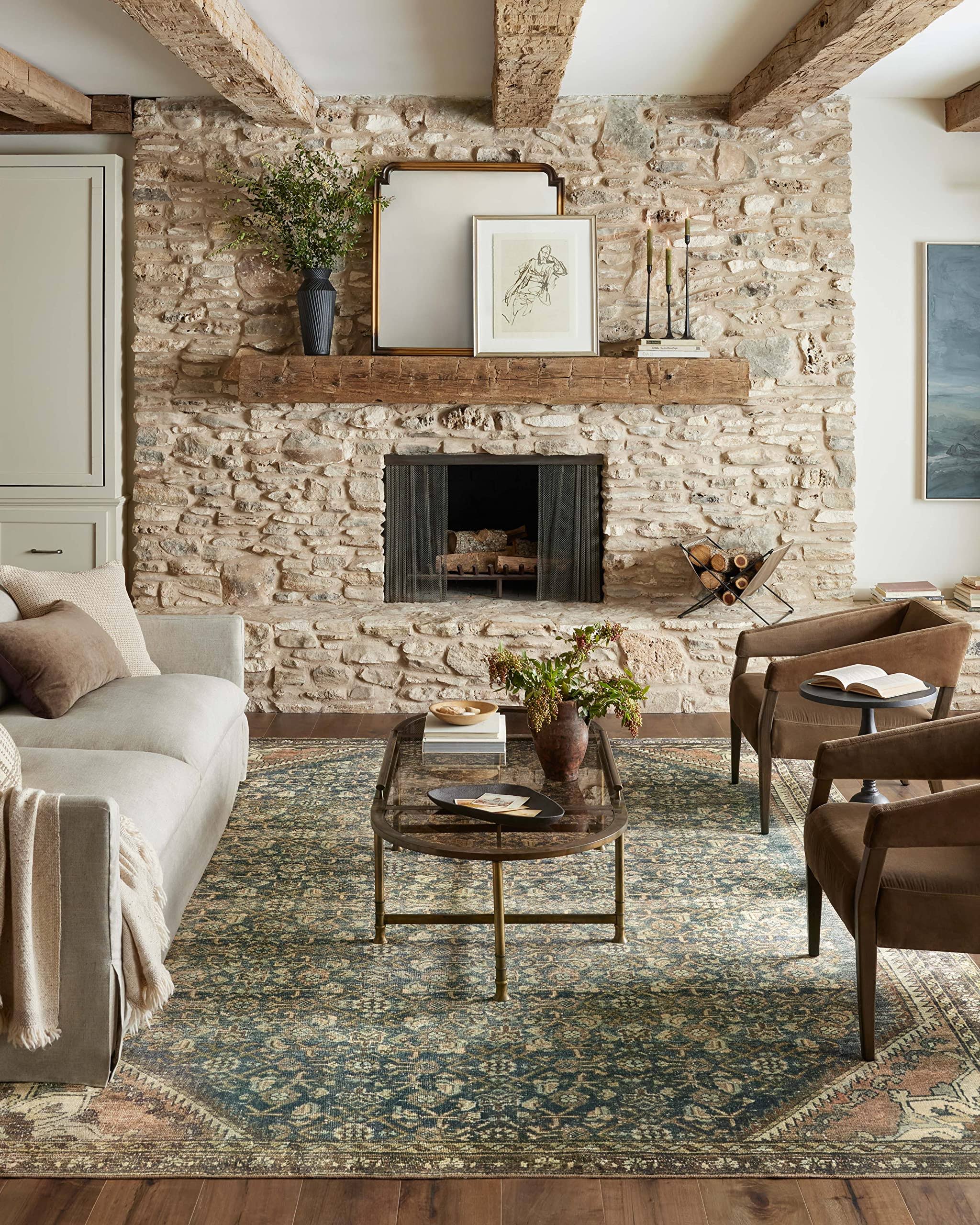 Magnolia Home by Joanna Gaines x Loloi Banks Denim/Clay 2'-0" x 5'-0" Accent Rug