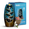 Inscents Waterfall As-seen-on-tv Ceramic Incense Holder Cone Burner with Backflow Design Ornament Home Decor Aromatherapy for Spa Office Bedroom Yoga