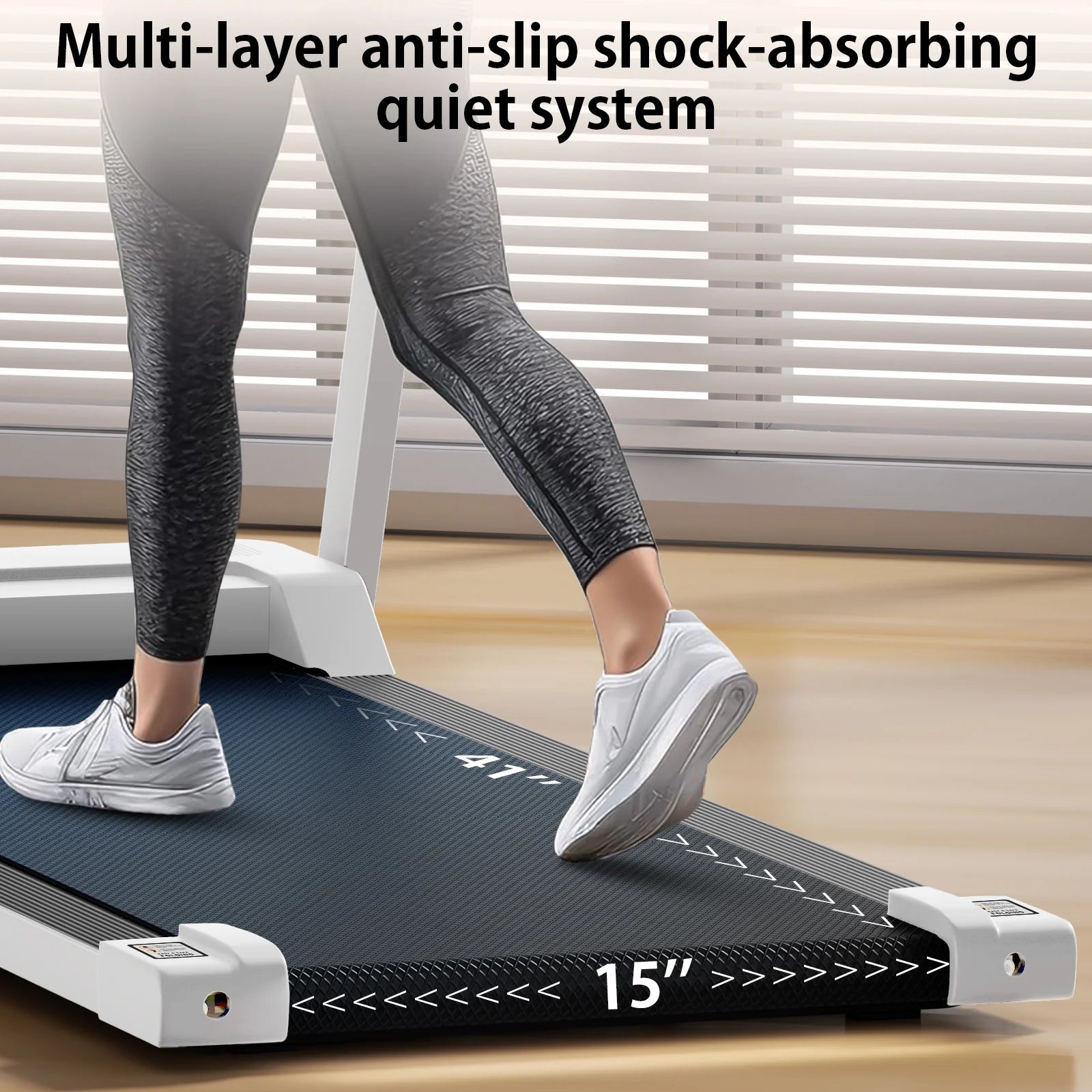 300 lb Portable Folding Treadmill, 3.0 HP Foldable Compact Treadmill for Home Office, Walking Running Treadmill with LED Display for Exercise