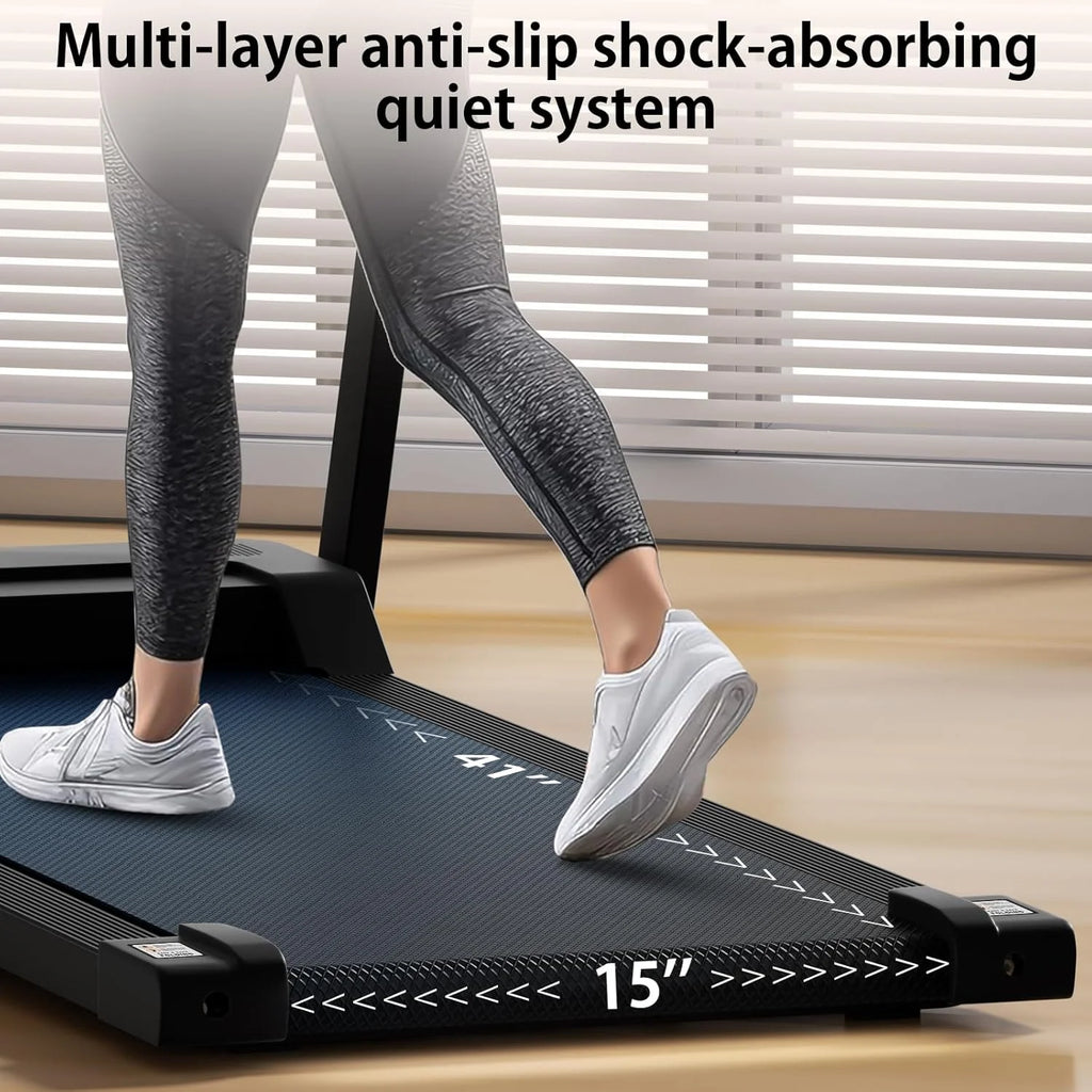 300 lb Portable Folding Treadmill, 3.0 HP Foldable Compact Treadmill for Home Office, Walking Running Treadmill with LED Display for Exercise