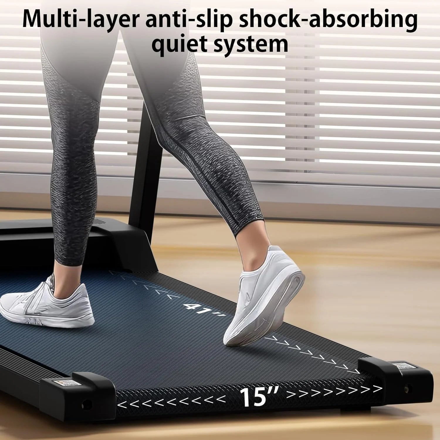 300 lb Portable Folding Treadmill, 3.0 HP Foldable Compact Treadmill for Home Office, Walking Running Treadmill with LED Display for Exercise