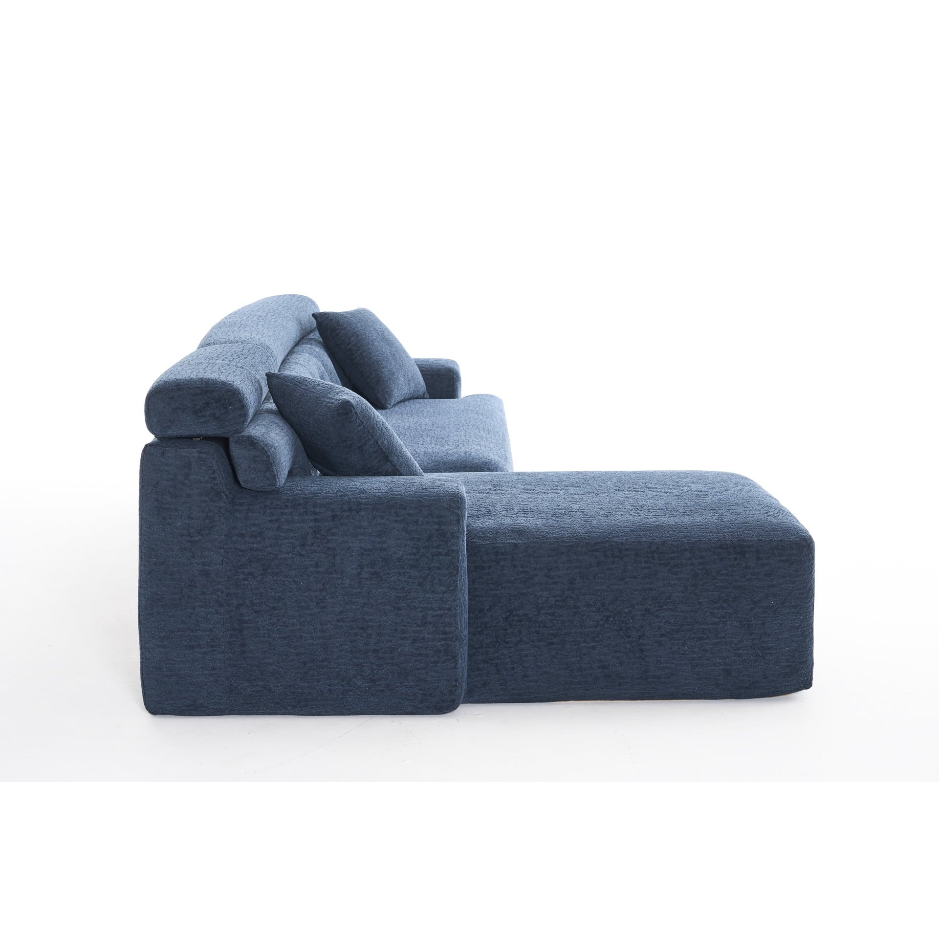 4 Compression, Antique Blue - Home Decor with Wider, Deep Seat & Elevated for Chic Living Couch Room Furniture Deeper Back Relax