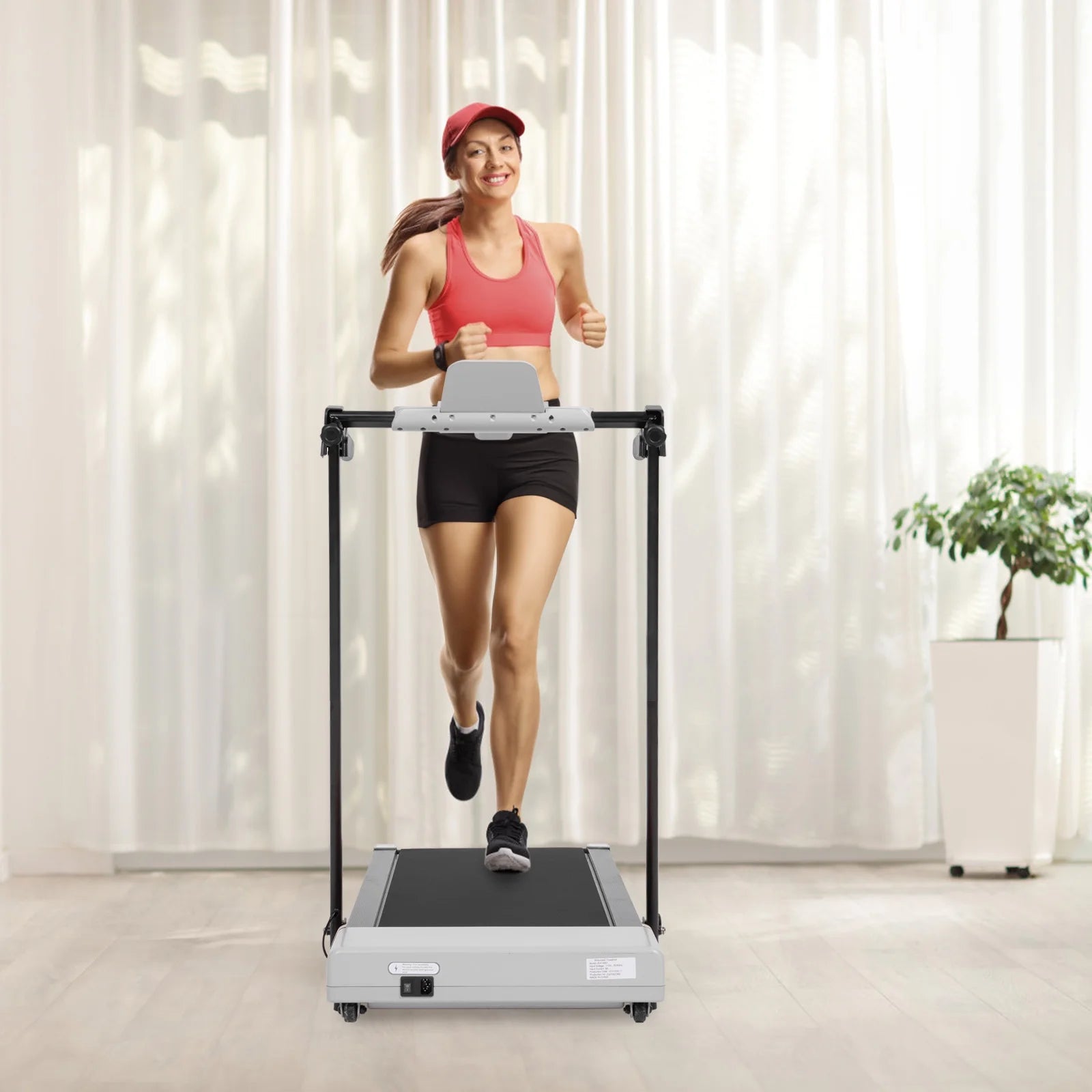 Ambifirner Portable Folding Treadmill, 3.0 HP Foldable Compact Treadmill for Home Office with 300 lb Capacity for Walking & Running