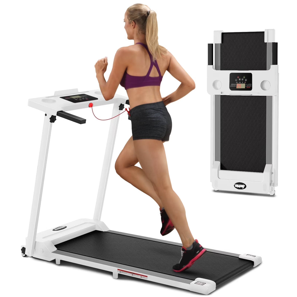 300 lb Portable Folding Treadmill, 3.0 HP Foldable Compact Treadmill for Home Office, Walking Running Treadmill with LED Display for Exercise