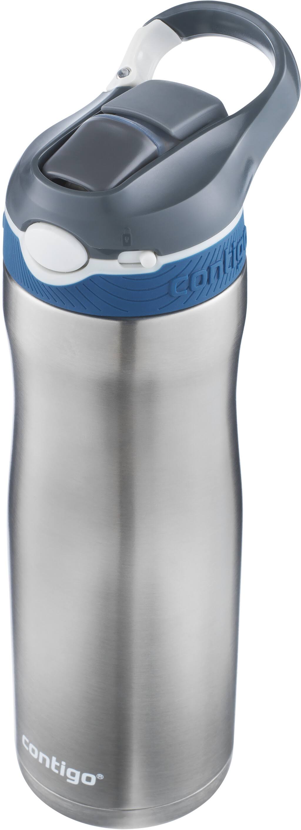 Contigo Ashland Chill Autospout Water Bottle with Flip Straw, Stainless Steel Thermal Drinking Bottle, Vacuum Flask, Leakproof Gym Bottle, Ideal for S