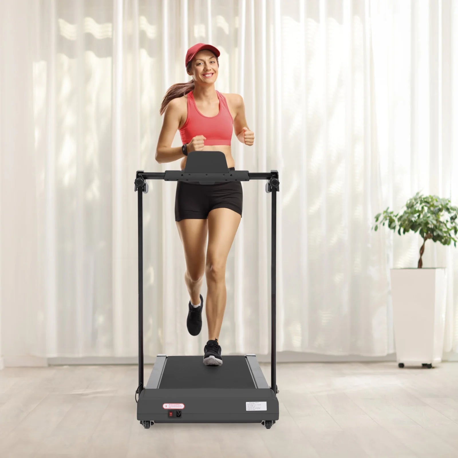 Ambifirner Portable Folding Treadmill, 3.0 HP Foldable Compact Treadmill for Home Office with 300 lb Capacity for Walking & Running