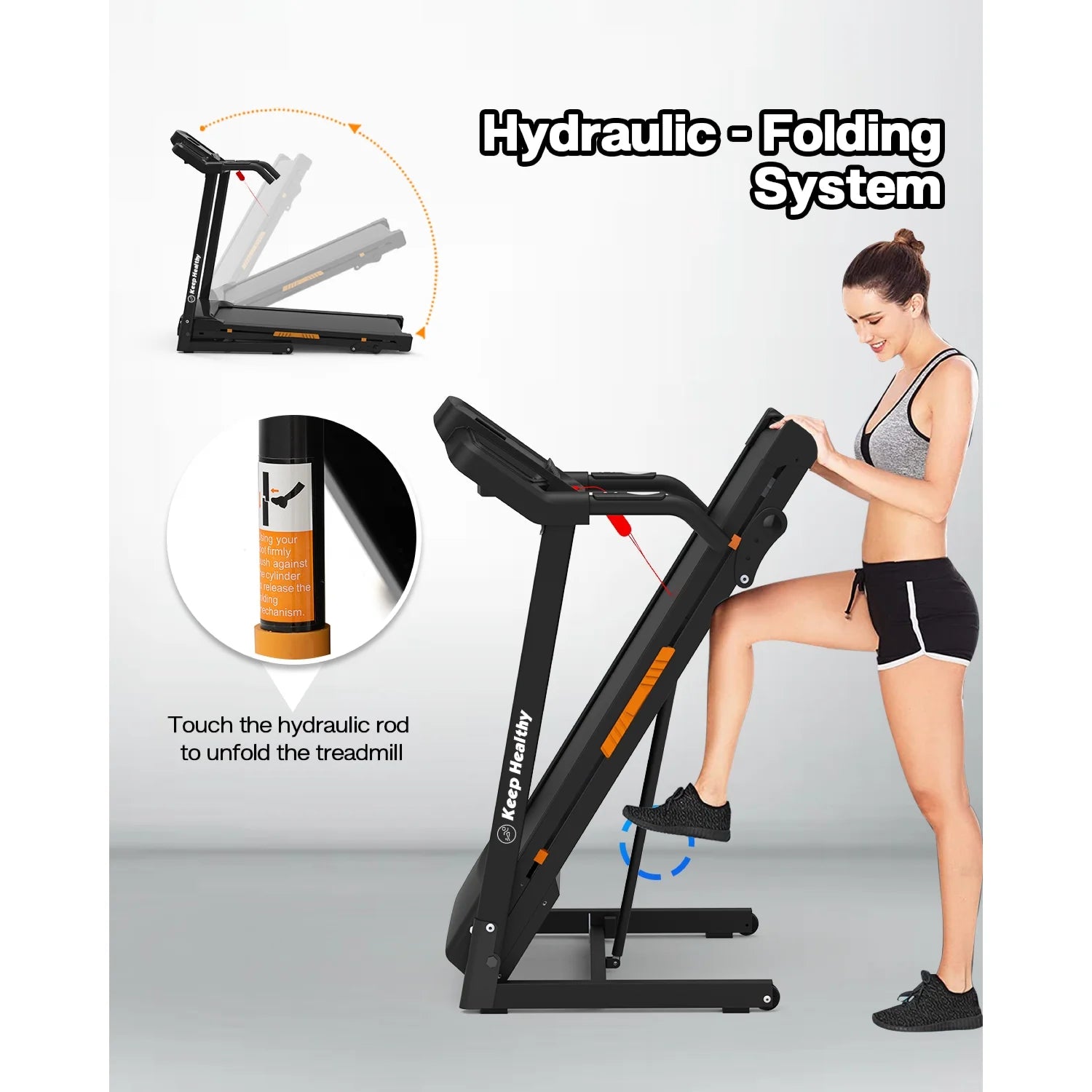 3.5HP 330 lb Weight Foldable Electric Running Walking Machine with Bluetooth/APP for Home, Fitness Jogging Exercise, Easy Installation and Space Saver for Home Office Gym